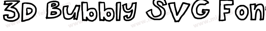 3D Bubbly SVG Font字体转换